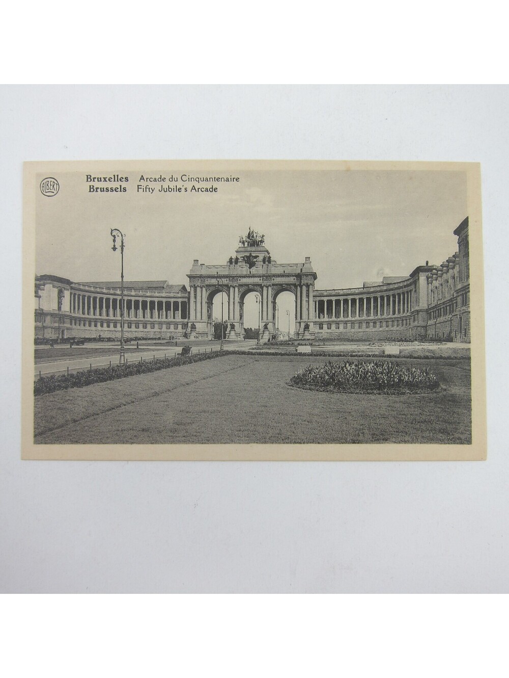 Postcard Brussels Belgium Fifty Jubile's Arcade Cinquantenaire Archway Antique